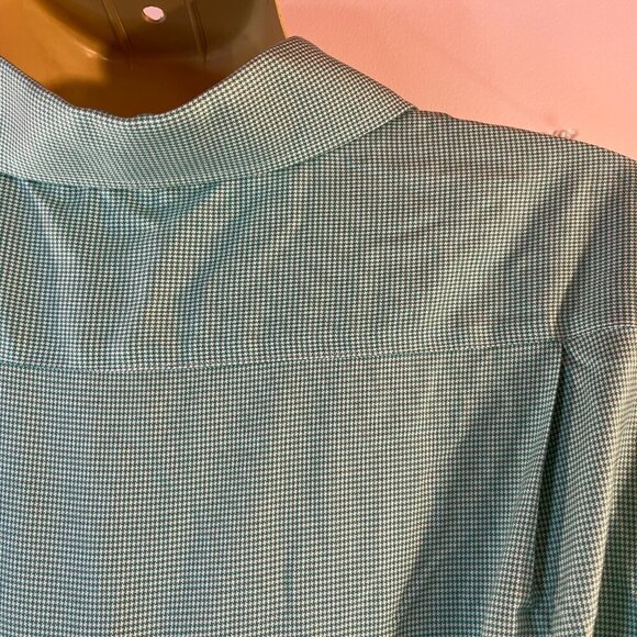 Pronto Uomo Men's Green Houndstooth Dress Shirt - Size 16.5 36-37 Tall - Picture 5 of 6